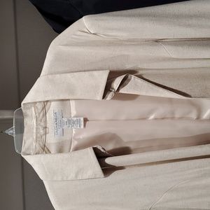 Sag Harbor Stretch Woman's Buttonless Jacket Size 24W Cream Color